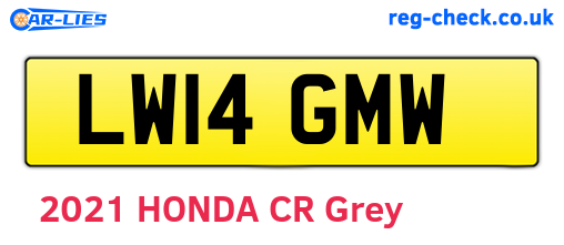 LW14GMW are the vehicle registration plates.