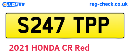 S247TPP are the vehicle registration plates.