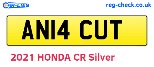 AN14CUT are the vehicle registration plates.