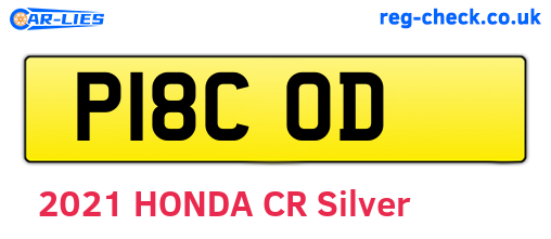 P18COD are the vehicle registration plates.