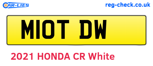 M10TDW are the vehicle registration plates.