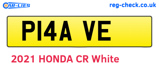 P14AVE are the vehicle registration plates.