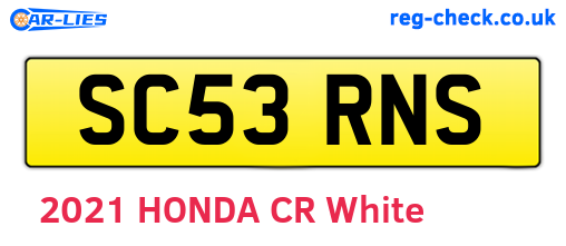 SC53RNS are the vehicle registration plates.