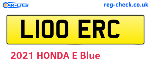 L100ERC are the vehicle registration plates.