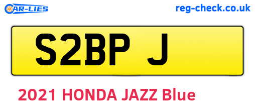S2BPJ are the vehicle registration plates.
