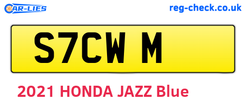 S7CWM are the vehicle registration plates.