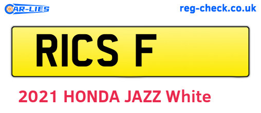 R1CSF are the vehicle registration plates.