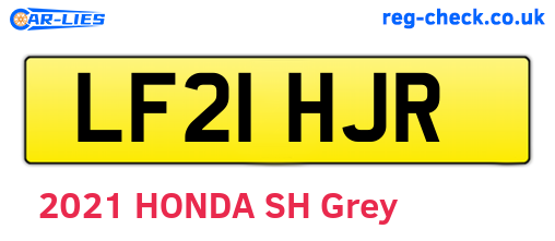 LF21HJR are the vehicle registration plates.