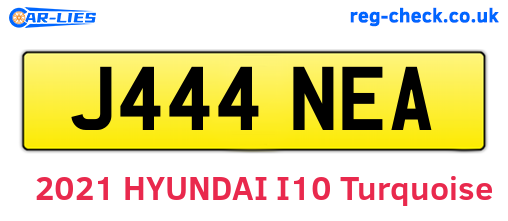 J444NEA are the vehicle registration plates.