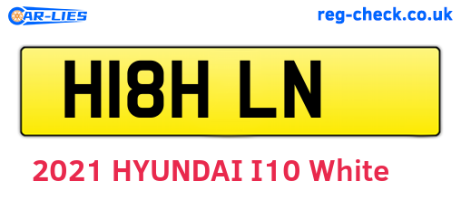 H18HLN are the vehicle registration plates.