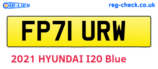 FP71URW are the vehicle registration plates.