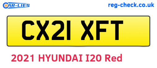 CX21XFT are the vehicle registration plates.