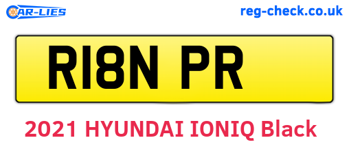 R18NPR are the vehicle registration plates.