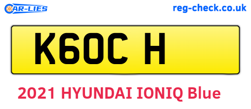 K6OCH are the vehicle registration plates.
