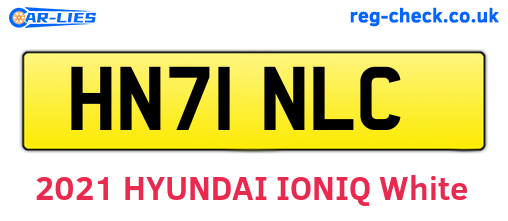 HN71NLC are the vehicle registration plates.