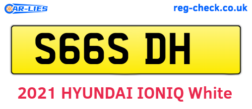 S66SDH are the vehicle registration plates.