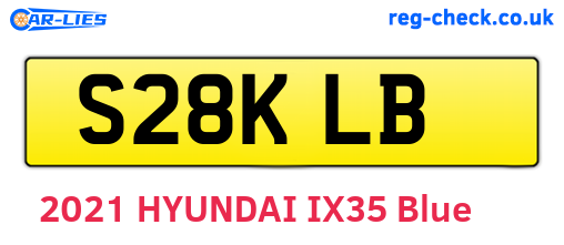 S28KLB are the vehicle registration plates.