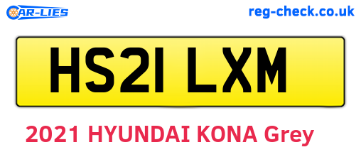HS21LXM are the vehicle registration plates.