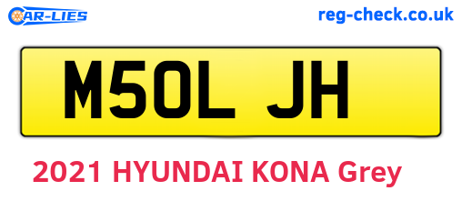 M50LJH are the vehicle registration plates.