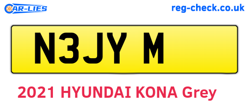 N3JYM are the vehicle registration plates.