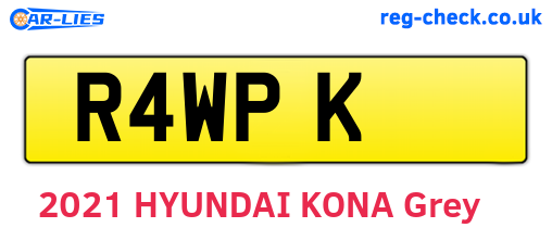 R4WPK are the vehicle registration plates.
