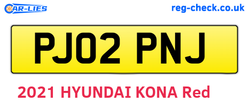 PJ02PNJ are the vehicle registration plates.
