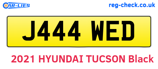 J444WED are the vehicle registration plates.