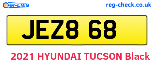 JEZ868 are the vehicle registration plates.