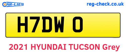 H7DWO are the vehicle registration plates.
