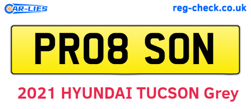 PR08SON are the vehicle registration plates.