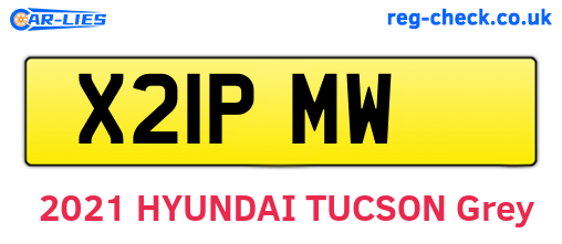 X21PMW are the vehicle registration plates.