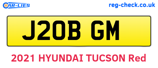 J20BGM are the vehicle registration plates.