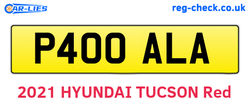 P400ALA are the vehicle registration plates.
