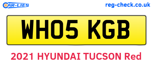 WH05KGB are the vehicle registration plates.