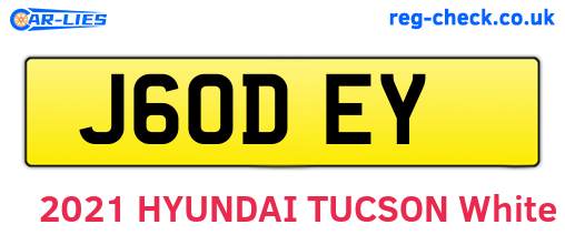 J60DEY are the vehicle registration plates.