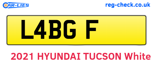 L4BGF are the vehicle registration plates.