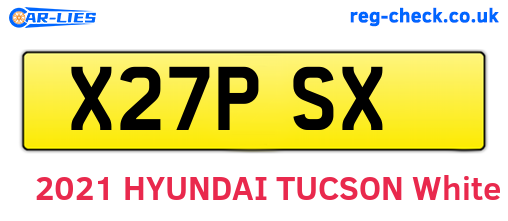 X27PSX are the vehicle registration plates.