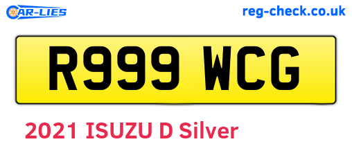 R999WCG are the vehicle registration plates.
