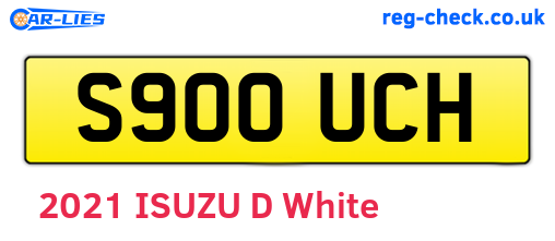 S900UCH are the vehicle registration plates.