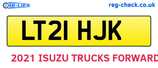 LT21HJK are the vehicle registration plates.