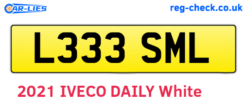L333SML are the vehicle registration plates.