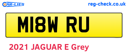 M18WRU are the vehicle registration plates.
