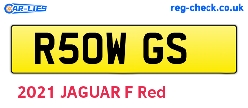 R50WGS are the vehicle registration plates.