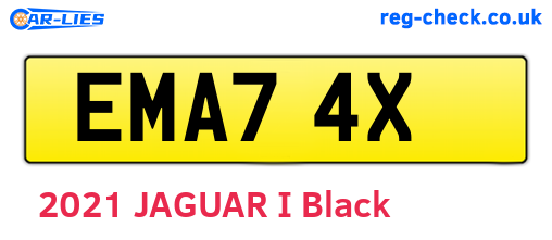 EMA74X are the vehicle registration plates.