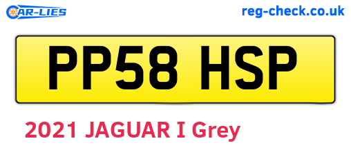 PP58HSP are the vehicle registration plates.