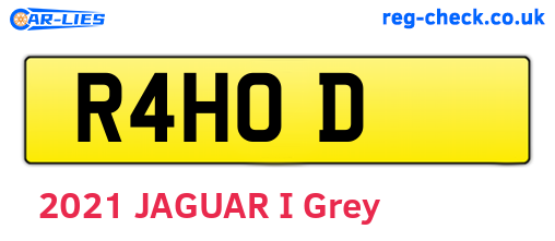 R4HOD are the vehicle registration plates.