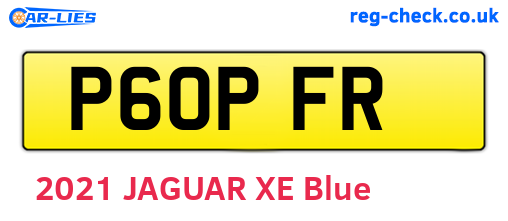 P60PFR are the vehicle registration plates.