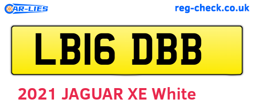 LB16DBB are the vehicle registration plates.
