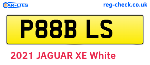 P88BLS are the vehicle registration plates.