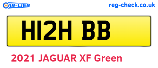 H12HBB are the vehicle registration plates.